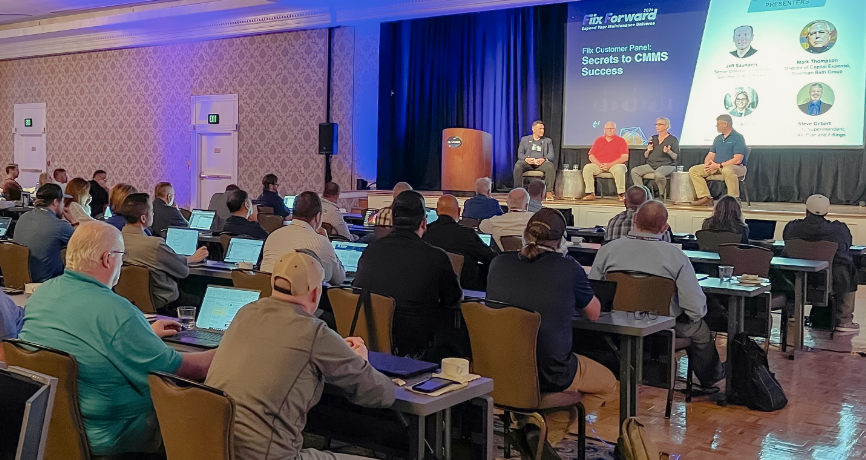 Fiix conference space with attendees